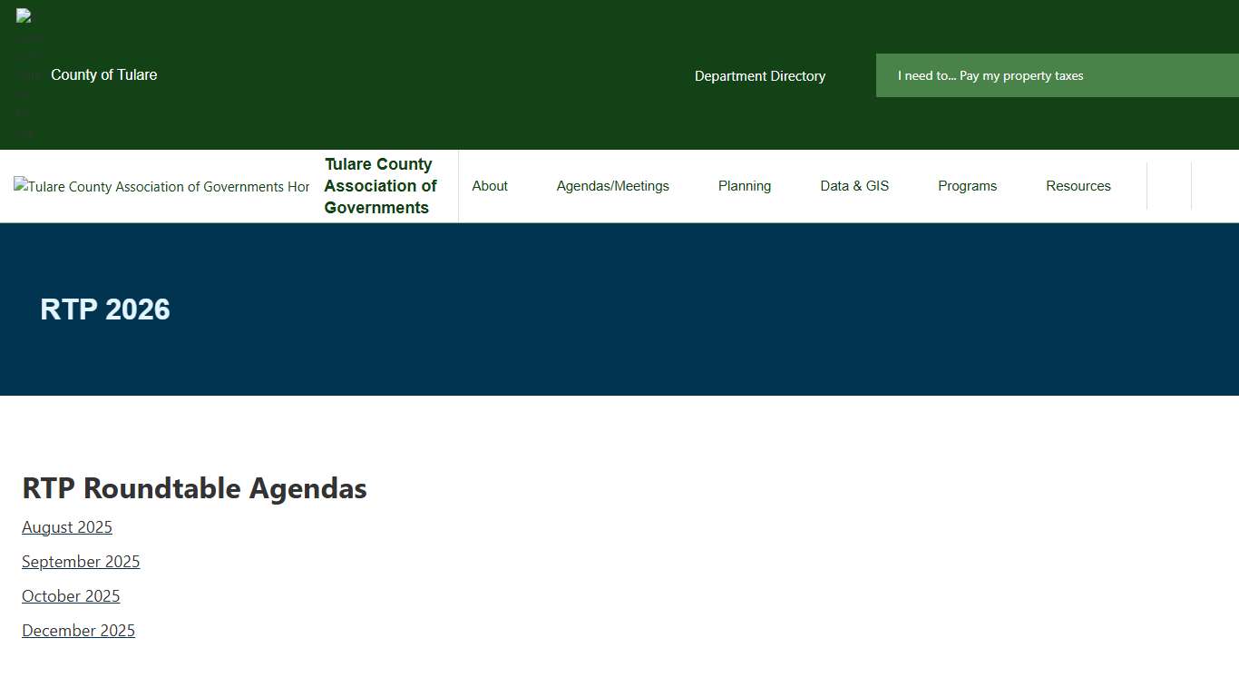 RTP 2026 Tulare County Association of Governments